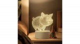 3D asztali lámpa cuki malac forma