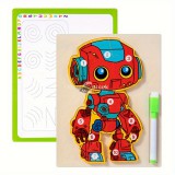 3D Fa Robot Puzzle Bónusz Tollal