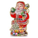 3D Mikulás mintás/25x45cm karton dekoráció (IRIS_020-08)