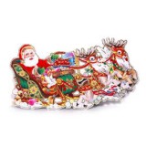 3D Mikulás mintás/34x21cm 2db karton dekoráció (IRIS_020-17)