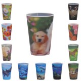 3D-s műanyag pohár 78-100mm 12-féle CY280002