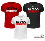 3db Gym is my therapy póló szettben (piros-fehér-fekete)