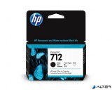 3ED70A Tintapatron DesignJet T650, T250, Studio nyomtatókhoz, HP 712, fekete, 38 ml