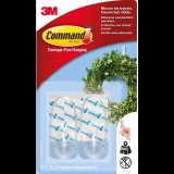 3M Command™ átlátszó öntapadós műanyag kampók, közepes, 2 db (17091CLR)