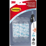 3M Command™ átlátszó öntapadós műanyag kampók, mini változat, 6 db (2054654)
