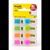 3M Post-it 12x43 mm Jelölőcímke adagolóban - Vegyes színek (4x35 lap) (70005040152)