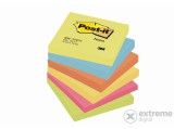 3M POSTIT 3M Post-it® Öntapadó jegyzettömb, 100 lap, 76x76 mm, 100 lap, energikus színek