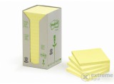 3M POSTIT 3M Post-it® Öntapadó jegyzettömb, 100 lap, 76x76 mm, környezetbarát, sárga