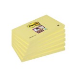 3M POSTIT "Super Sticky" 76x127 mm 6x90 lapos sárga öntapadó jegyzettömb csomag
