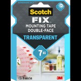 3M Scotch-FIX™ Átlátszó kétoldalas rögzítőszalag 4910C-1950-P, 19 mm × 5 m (7100261814)