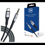 3mk AUX USB-C apa - Jack 3.5 mm apa kábel (1m) (5903108528788)