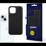 3MK Hardy Silky Leather MagCase tok Apple iPhone 15 fekete (5903108548373)