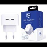 3mk Hyper Charger Hálózati töltő - Fehér (35W) (5903108527248)
