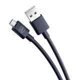 3mk Hyper USB Type-A apa - Micro USB Type-B apa Töltőkábel - Fekete (1.2m) (5903108541183)