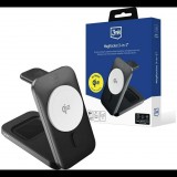 3MK MagRocket 3in1 Vezeték nélküli töltő 15W fekete (3M007739)