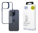 3mk Satin Armor Case+ átlátszó, TPU és PC anyagú telefontok Kék Apple iPhone 15 Pro Max