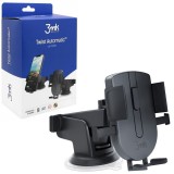 3mk Twist Automatic Mobiltelefon autós tartó - Fekete (5903108450393)