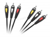 3RCA-3RCA kábel 1,8 m Cabletech Eco-Line