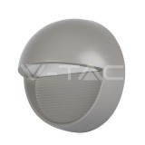 3W LED Lépcsővilágítás kerek alakú, szürke színű, meleg fehér (V-TAC)