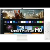 32" Samsung Smart M8 LCD monitor fehér (LS32BM801UUXEN) (LS32BM801UUXEN) - Monitor