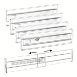 4 darab Állítható Fiókrendező Elválasztó - Praktikus Tárolómegoldás Fiókokhoz és Szekrényekhez