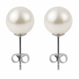 4 mm-es fehér gömbös fülbevaló