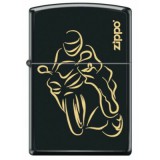 401460 Zippo öngyújtó fekete matt színben -Motoros
