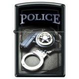 404015 Zippo öngyújtó fekete színben -Police