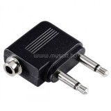 43357 Repűlőgép adapter 2x3,5mono-1x3,5 sztereo alj. (HAMA_43357)