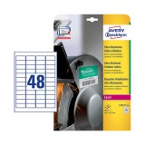 45,7*21,2 mm-es Avery Zweckform A4 íves etikett címke, fehér színű (10 ív/doboz)