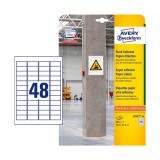 45,7*21,2 mm-es Avery Zweckform A4 íves etikett címke, fehér színű (20 ív/doboz)