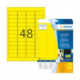 45,7*21,2 mm-es Herma A4 íves etikett címke, sárga színű (25 ív/doboz)