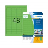 45,7*21,2 mm-es Herma A4 íves etikett címke, zöld színű (20 ív/doboz)