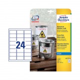 45,7*25,4 mm-es Avery Zweckform A4 íves etikett címke, fehér színű (20 ív/doboz)