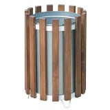 45 literes fém - fa kerek hulladéktároló 5230