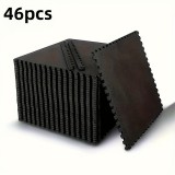 46 fekete EVA egymásba illeszkedő fitnesz szőnyegek. 46 darab - Fekete