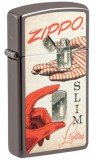 48396 Zippo öngyújtó Black Ice színben, vintage dizájn