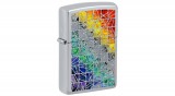 48412 Zippo öngyújtó magasfényű króm színben -Szivárványos fúzió
