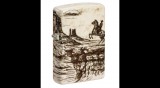 48518 Zippo öngyújtó fehér matt színben- Vadnyugat
