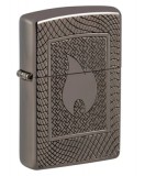 48569 Zippo öngyújtó High Polish Black színben -Láng