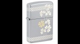 48586 Zippo öngyújtó High Polish Chrome színben -Virágok