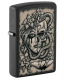 48616 Zippo öngyújtó fekete matt színben -Gory Tattoo