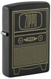 48619 Zippo öngyújtó matt fekete színben -Zippo Vintage TV