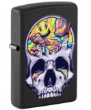 48737 Zippo öngyújtó fekete színben -Koponyás