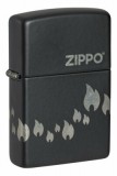 48980 Zippo öngyújtó fekete matt színben - Zippo lángok