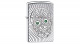 49172 Zippo öngyújtó magasfényű króm, Sugar Skull minta, Swarovski kristályokkal díszített