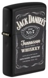 49281 Zippo öngyújtó fekete színben -Jack Daniels feliirattal