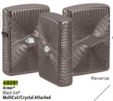 49291 Zippo öngyújtó Black Ice színben - Kristáy berakással