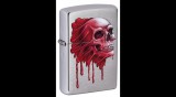 49603 Zippo öngyújtó, ezüst színben- Véres koponya motívummal