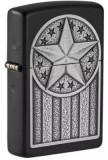 49639 Zippo öngyújtó fekete színben - Csillag motívum